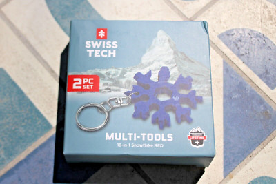 Swiss Tech Snowflake Multi-Tool Pack Compact Tools 18-in-1 Screwdriver