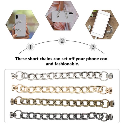 4 Pcs Mobile Phone Pendant Short Chain Buckle Universal Lanyard Strap - 第 10/12 張圖片