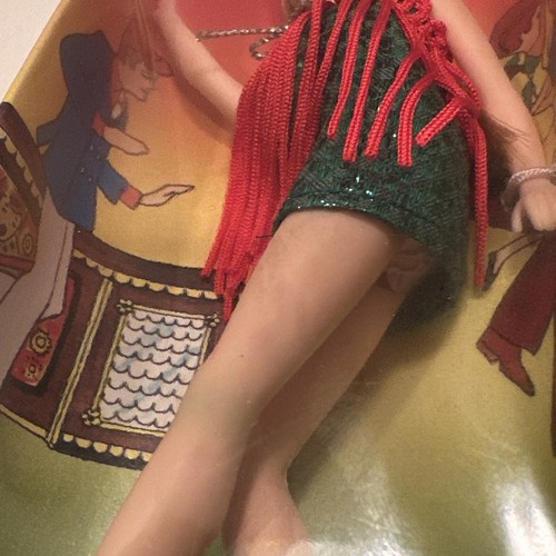 1970 TOPPER "DANCING DAWN" Muñeca Verde Vestido Rojo Flecos Borlas Zapatos Japón Nuevo - Imagen 10 de 12