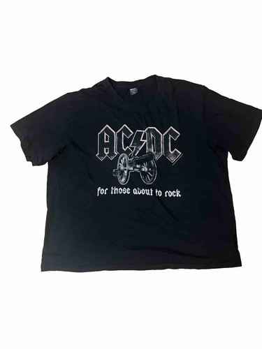Men’s AC/DC ACDC Band Tee Tshirt Size 7XL Black Front Print | eBay