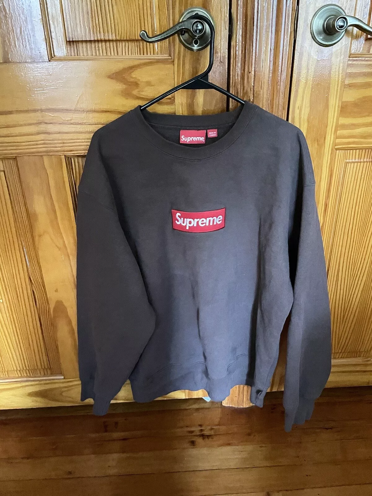 Supreme Box logo crewneck FW22 marron taille grande