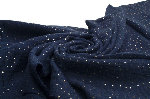 Cotton Fabric Muslin double gauze with golden dots 50 x 130 cm - Picture 32 of 106