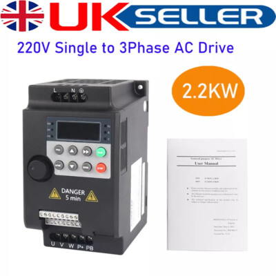 2.2KW 3HP 220V Variable Frequency Drive Inverter Converter VFD Single ...