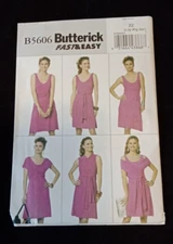 BUTTERICK UNCUT Fast & Easy Pattern B5606 Plus Size L-XXL Misses Pullover Dress