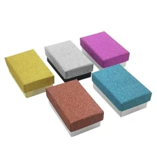 100 Multi Color Cotton Filled Jewelry Pendant Charm Bead Packaging Gift Boxes