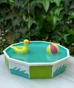 miniature swimming pool for dollhouse