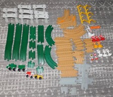 Fisher-Price GeoTrax Railway Play Set Push Train Tracks Signs - Parts - Read
