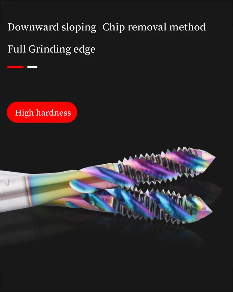 3pc M5.5 Combination Drill Tap Tip Tap Bit Set Nano Blue Coated Screw Tapping - Image 4 of 4