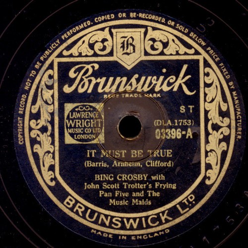 6x "BING CROSBY and his songs " 1938 bis 1941 Schellackplatte -78rpm- Set282I - Picture 14 of 14