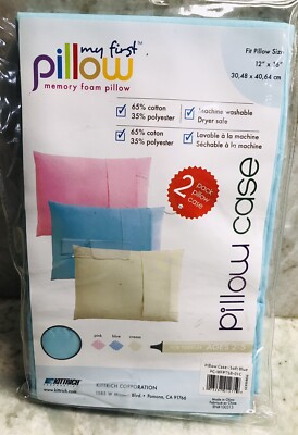 My First Pillow Memory Foam Pillow Pack Pillow Case Fit Pillow  12X16Inches