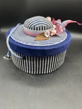 Vintage Hat Sewing Box Basket, Pin Cushion - Rare!
