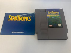 StarTropics (Nintendo NES, 2000) GAME CARTRIDGE AND MANUAL ONLY