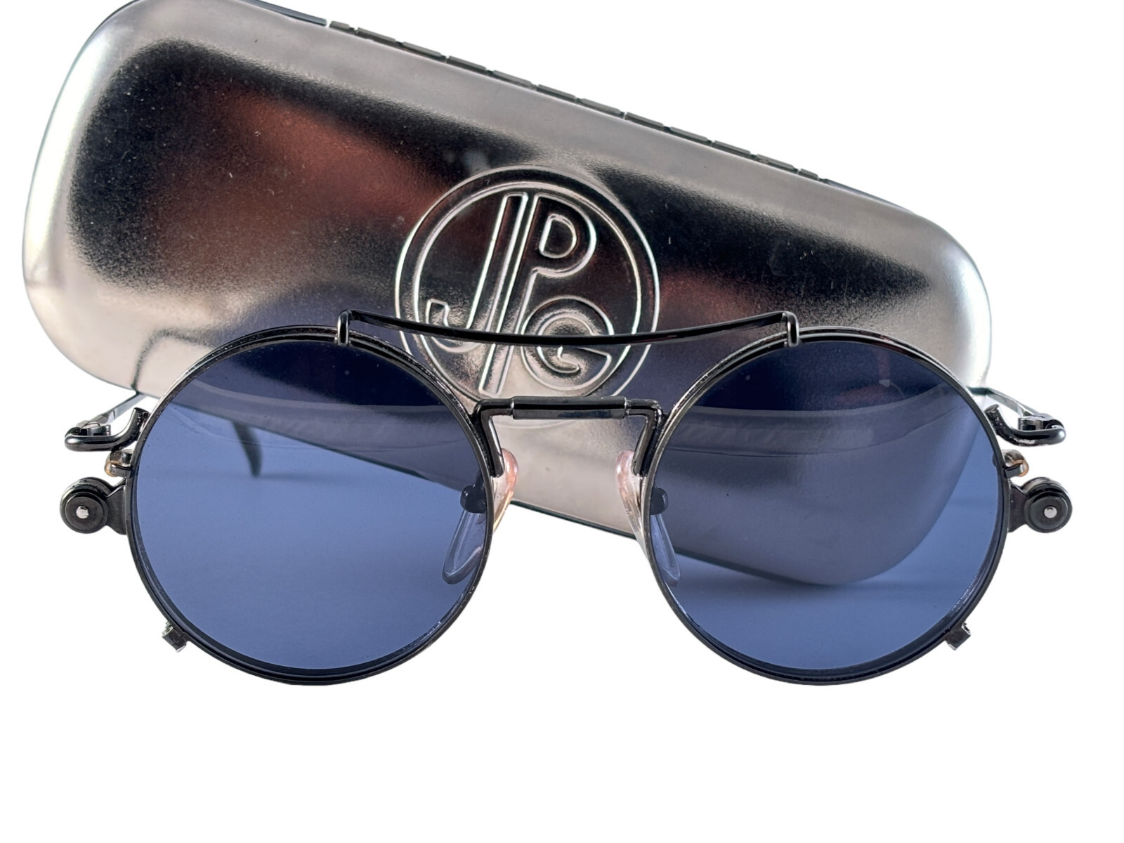MINT VINTAGE JEAN PAUL GAULTIER 56 9173 REMOVABLE CLIP SUNGLASSES 1990 JAPAN