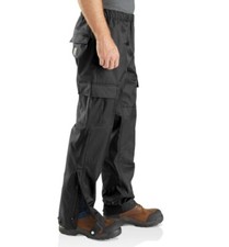 Men's Carhartt STORM DEFENDER Pants Large Relaxed OP3507-M Black NEW WITH TAGS