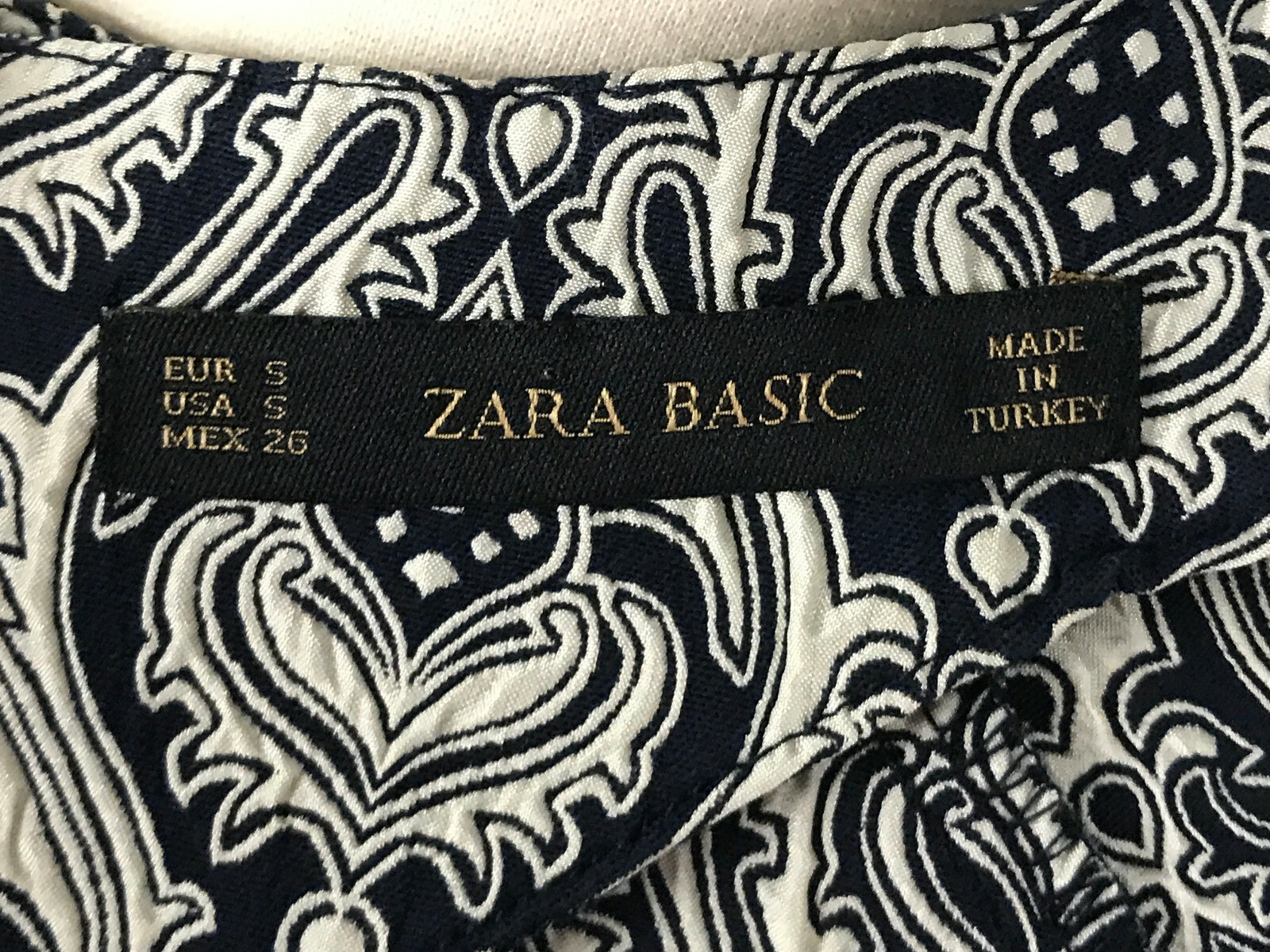 Zara Basic Womens Black Geometric Pattern Boxy Sh… - image 5