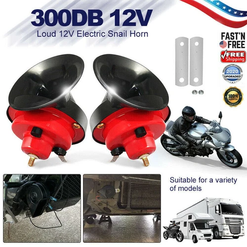 Bocina de tren súper fuerte 12V 300DB 2 piezas impermeable motocicleta coche camión SUV barco $$ - Imagen 2 de 12