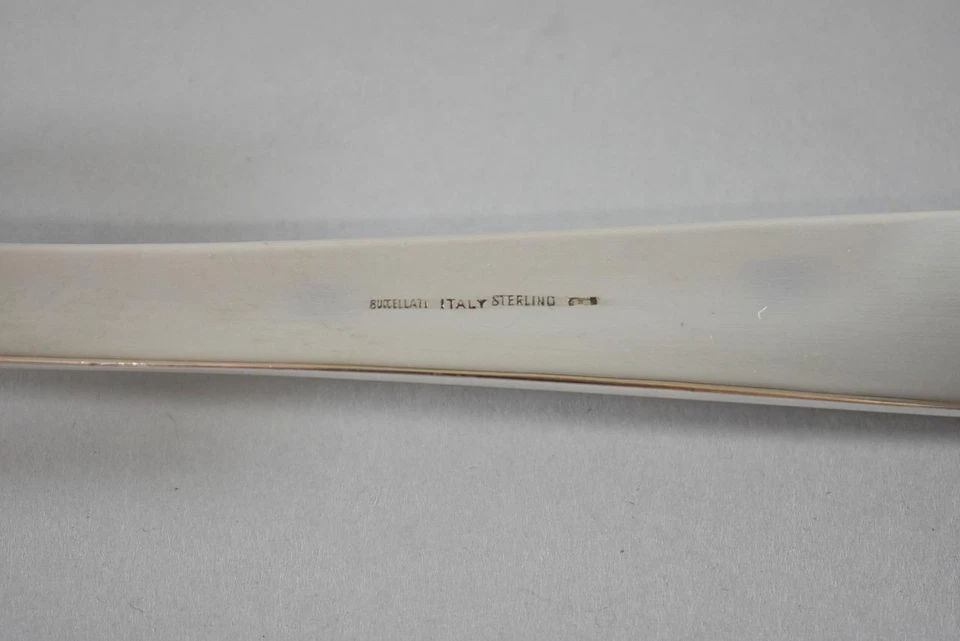 TENEDOR DE SERVIR PLATA ESTERLINA PATRÓN "TÍBER" BUCCELLATI ITALIA Foto 4 de 4