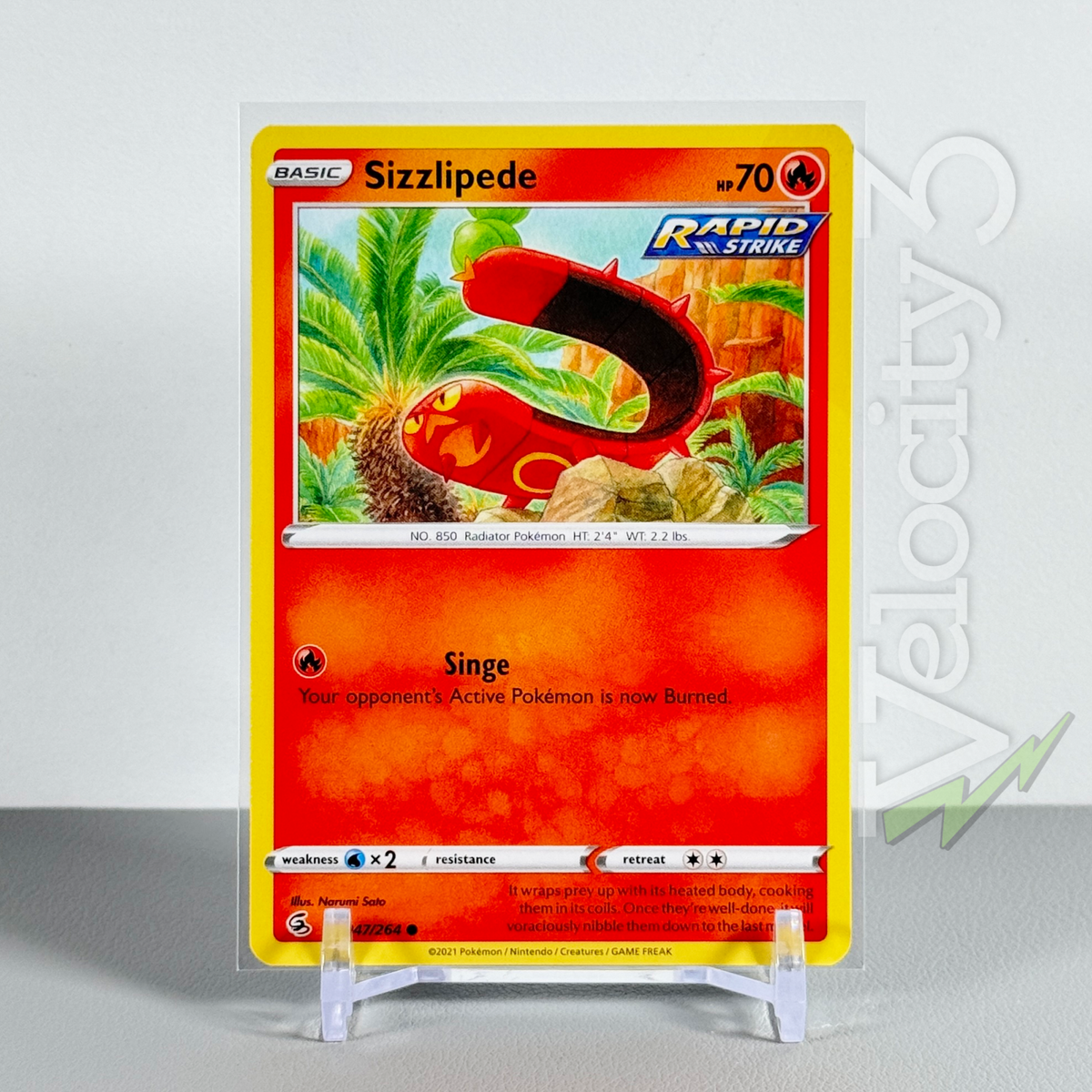 Pokemon TCG Card: SIZZLIPEDE 47/264 Rapid Strike | Fusion Strike