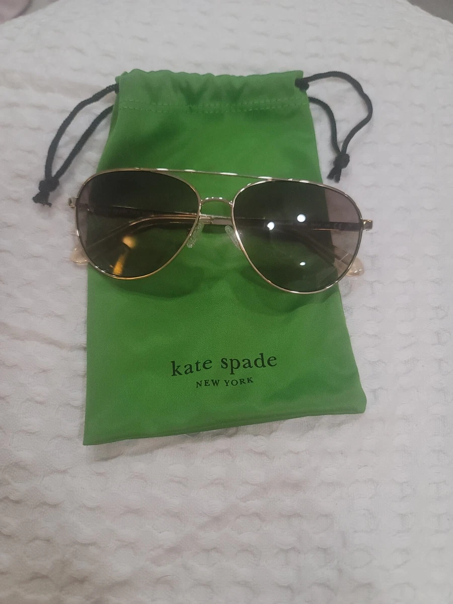Kate Spade Women s Emmaline S J5GHA Gold Aviator Sunglasses 57mm
