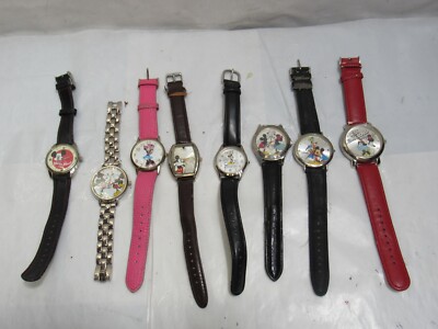 8 Disney Mickey & Minnie  Mouse Mixed Untested Quartz Watches (K36K)