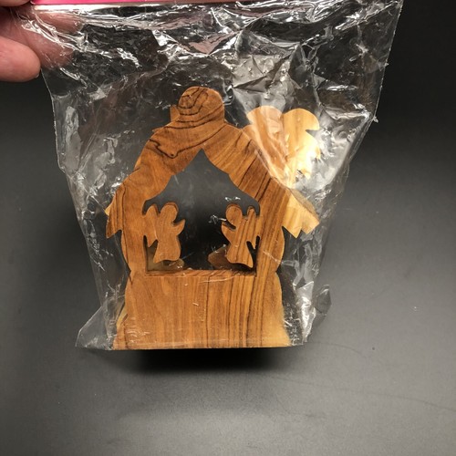 Olivenholz Krippe Weihnachten Mini Szene Set handgeschnitzt Heiliges Land 4 Zoll hoch - Bild 4 von 7