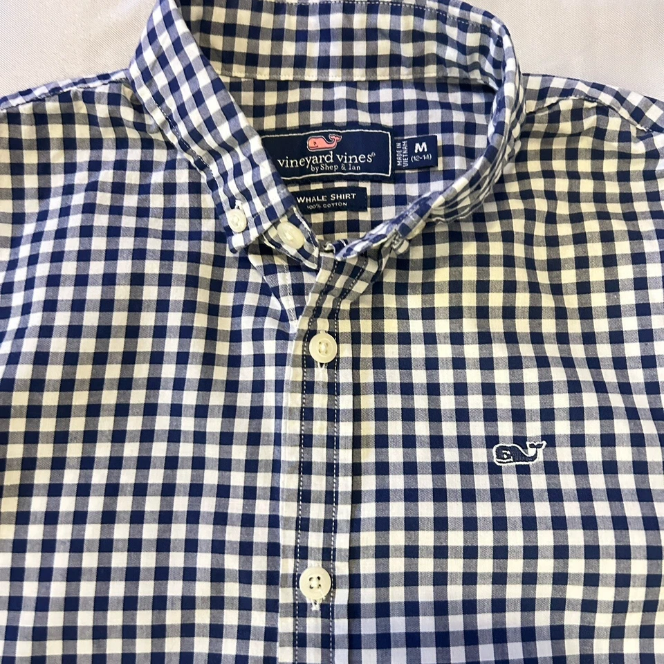 Camisa con botones de guinga Vineyard Vines para niños talla mediana (12-14) Foto 2 de 2