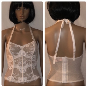 white corset bralette