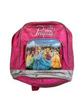 Disney Princess Backpack School Bag Little Girl Pink Glitter