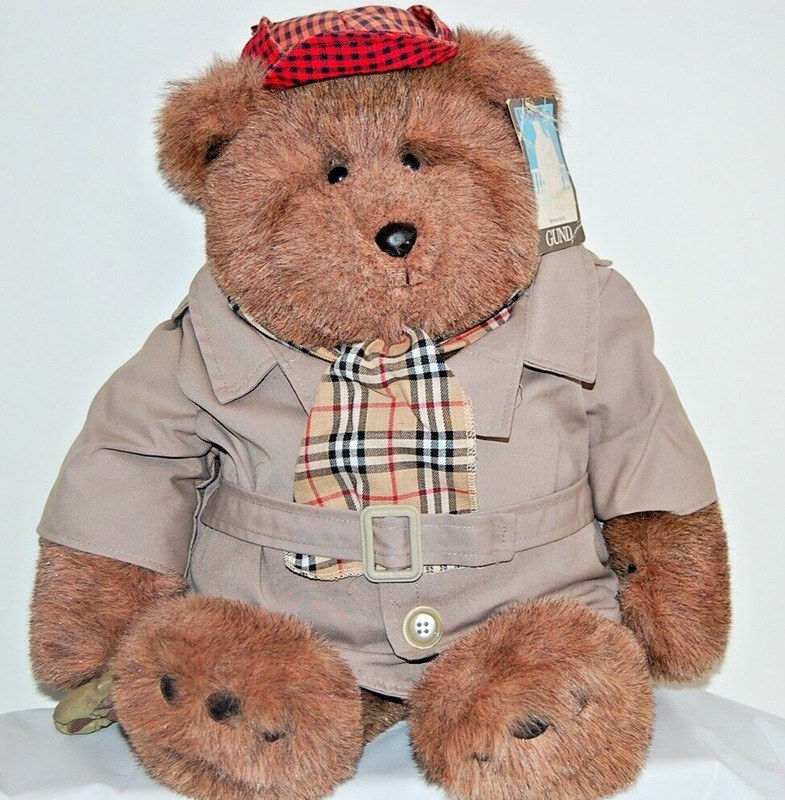 Vintage GUND Teddy Bear Brown Abiner Smoothie Plush 12" Dennis Kyte 1983
