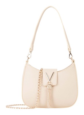 VALENTINO Divina SA Shoulder Bag Umhängetasche Tasche Ecru beige Neu