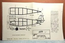 GLOBE SWIFT BALSA FREE FLIGHT MODEL AIRPLANE PLANS 12" WINGSPAN