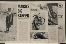 1971 Maico 501cc Motorcycle Original 5 page Test  Print Ad