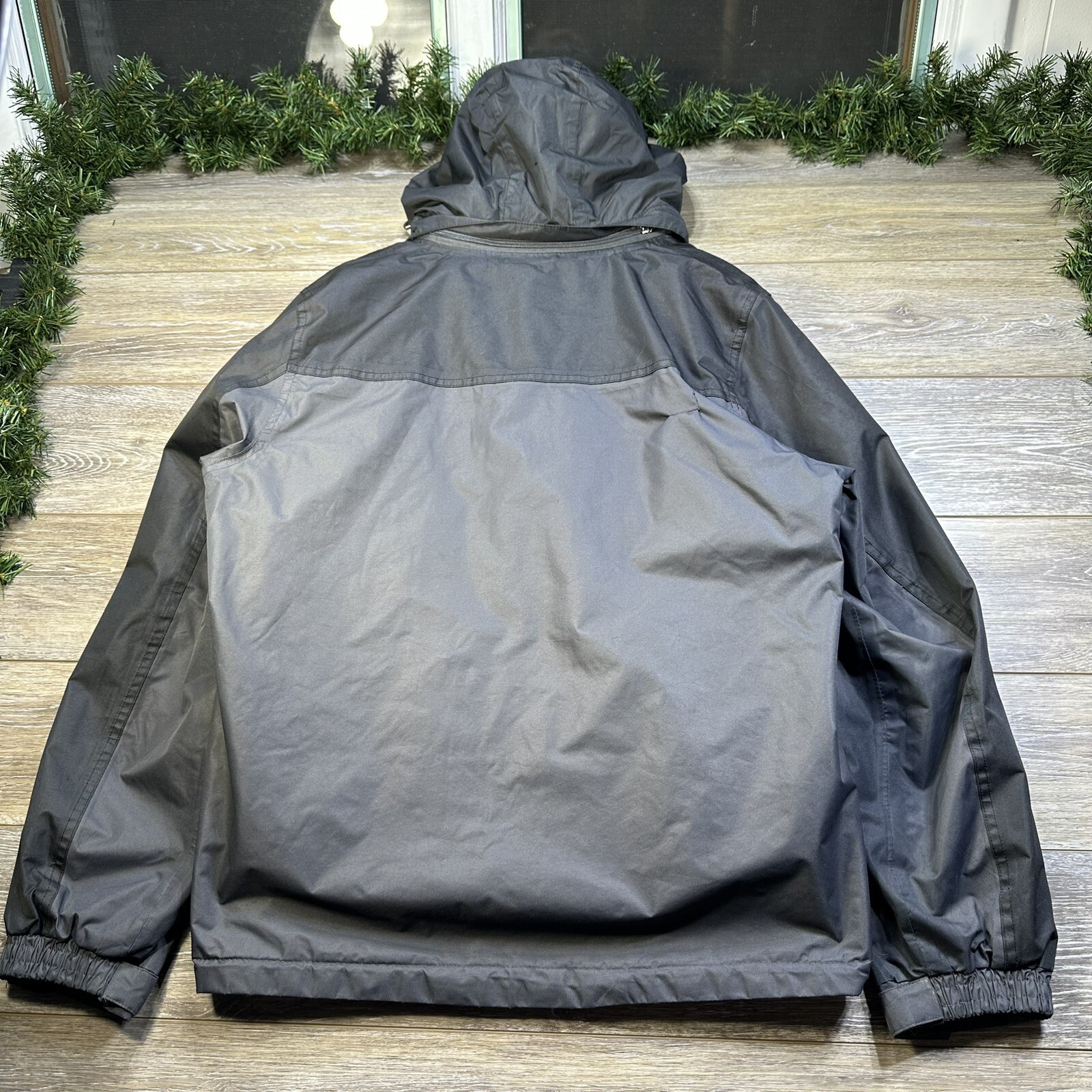 Gerry Coat Size Large Parka Hooded Jacket Insulated Lined Warm Full Zip Gray eBay