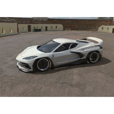 ADDICTION　コルベットC8　ボディ Fさんの2WD DRIFT NEW ボディアディクション PANDEM C8 コルベット