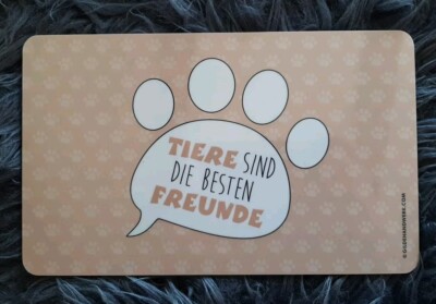 Gilde Frühstücksbrettchen  ''Tiere Sind Die Besten Freunde''   Kunststoff  Neu!