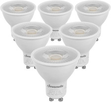 6-Pack GU10 LED Bulb Dimmable, 3000K Warm White GU10 Bulb Replacement for Track