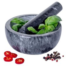 Pestle & Mortar Set Marble Spice & Herb Crusher Grinder