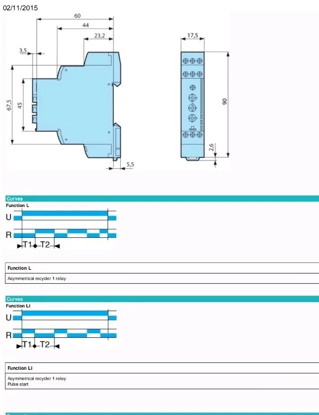 MLR1 Crouzet MULTI FUNCTION TIME RELAY / Timer / Timing Relay 24VDc 24-240V AC  - Image 4 of 4