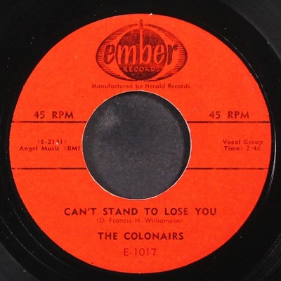 COLONAIRS: can't stand to lose you / sandy EMBER 7'' Single 45 RPM
