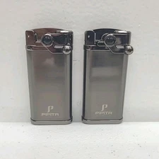 Lot Of 2 PIPITA Windproof Butane Jet Torch Lighter Gun Metal Gray Untested 