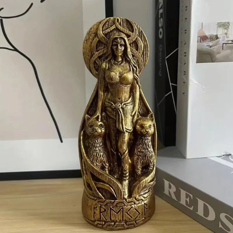 Norse God Figurine - Bronze Resin Sculpture for Home Decor and Altars - Cast a Stone