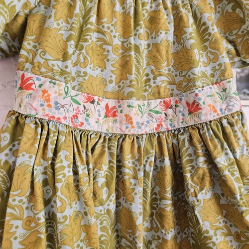 Matilda Jane Classic Serendipity Short Pop Sleeve Green Floral Tunic Top Size 4 - Picture 5 of 6