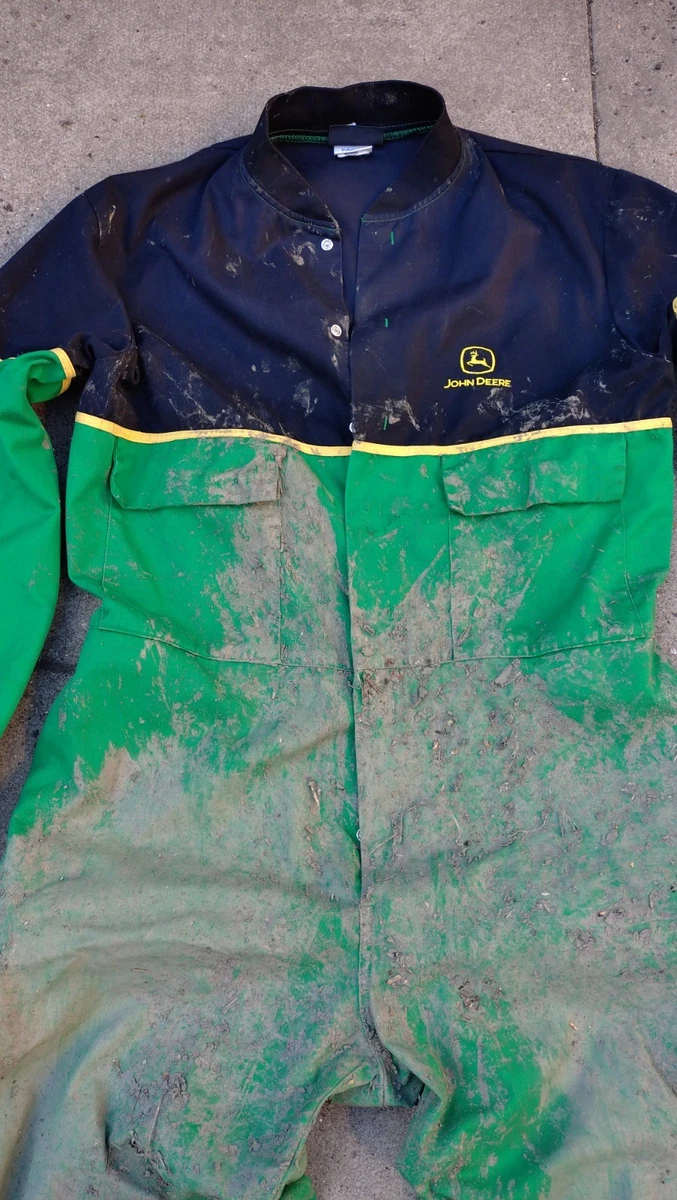 Mono de trabajo agrícola verde y negro John Deere para hombre traje de caldera 42" pecho 31" pierna