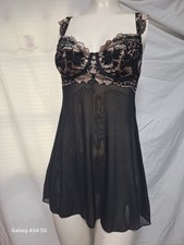 Auden Black Lace Intimate Chemise Sleepwear