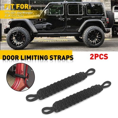Black Door Limiting Check Strap Firm for Jeep Wrangler CJ YJ TJ JK Unlimited EBE