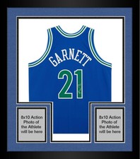FRMD Kevin Garnett Timberwolves Signed Blue 1995-96 Mitchell & Ness Jersey