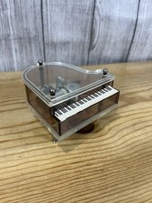 Vintage Sankyo Mini Grand Piano Music Box.  Acrylic Translucent Case.  Works!