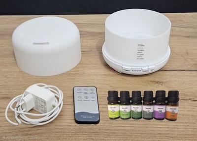 LED Aroma-Diffusor Set inkl. Fernbedienung und 6 Aromaöle 