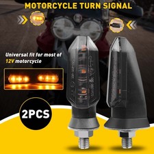 2x Smoked Motorcycle Motorbike Amber Turn Signal Light Bulb Indicator 12V IP67