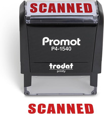 Scanned Self Inking Rubber Stamp - Refillable Scanned Stamper - Business, Bookke